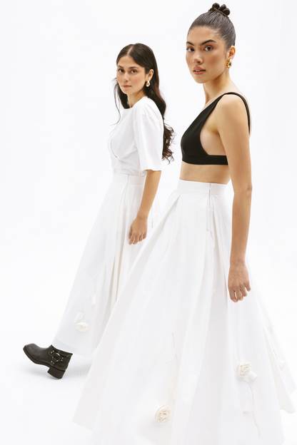 Bloom Cotton Poplin Skirt