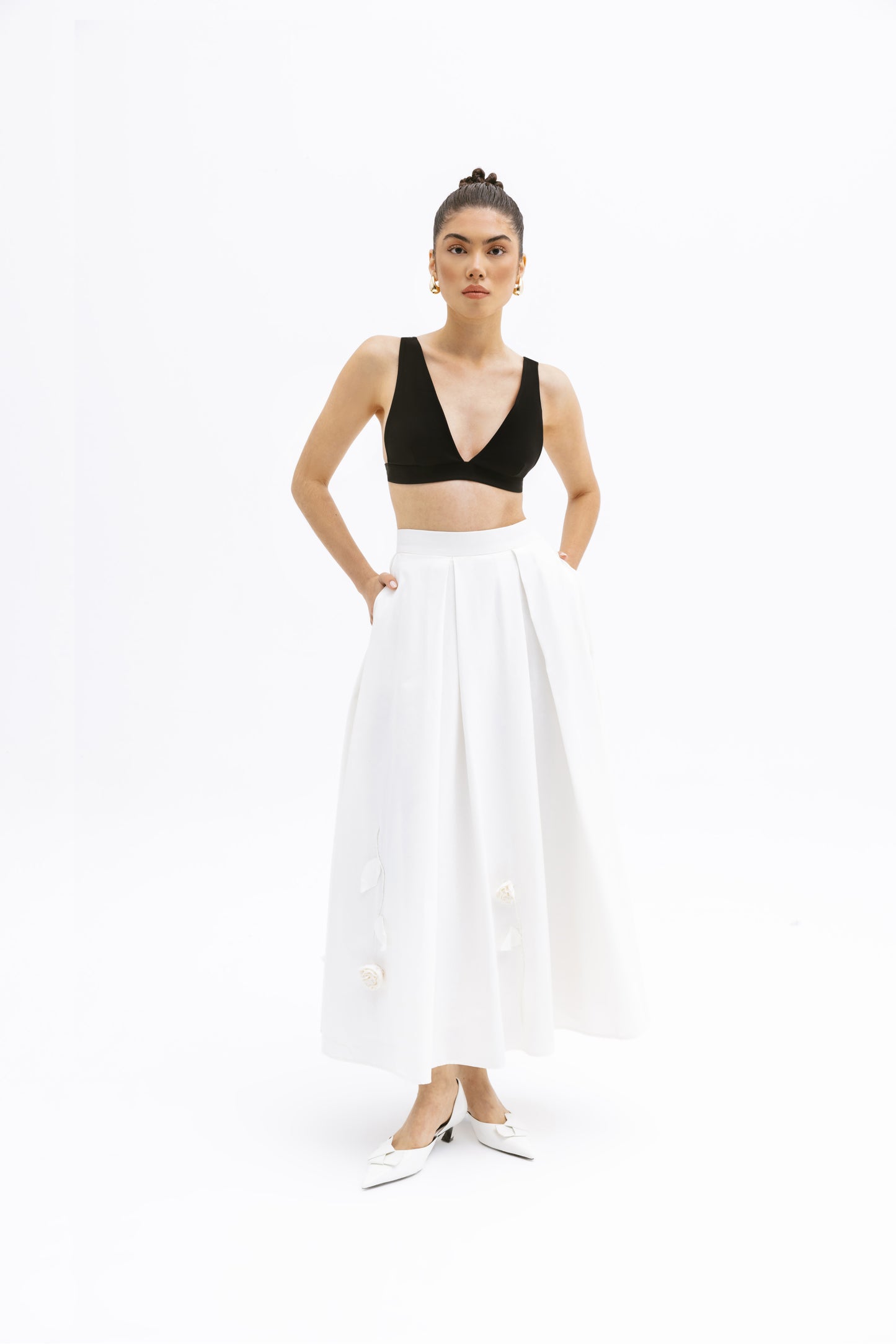 Bloom Cotton Poplin Skirt