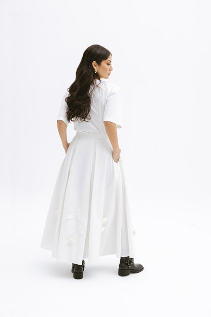 Bloom Cotton Poplin Skirt